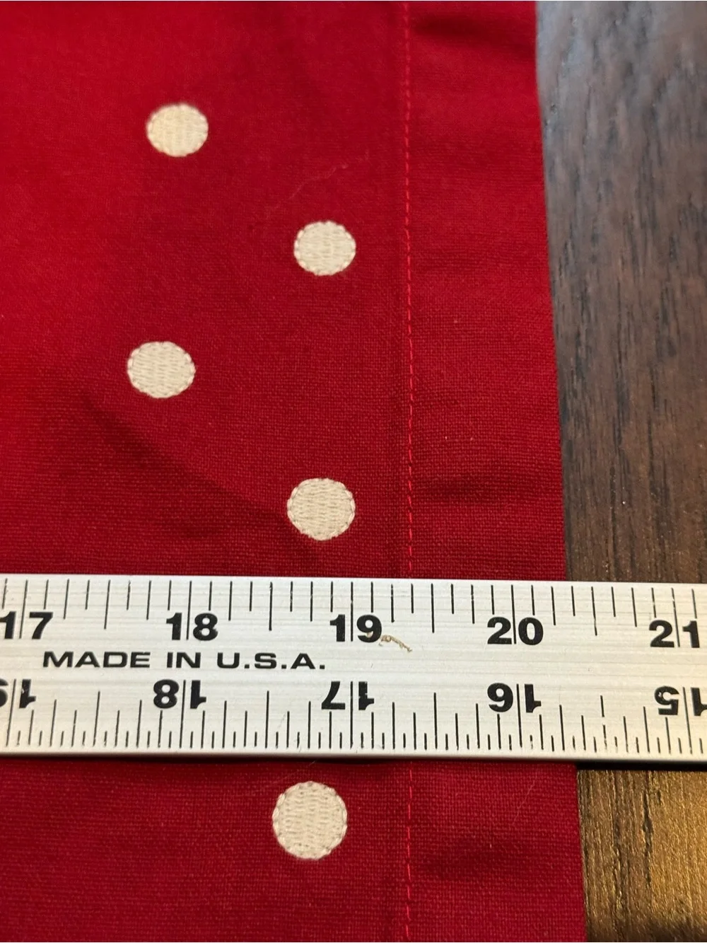 Pottery Barn Set of 3 Polka Dot Dark Red Napkins